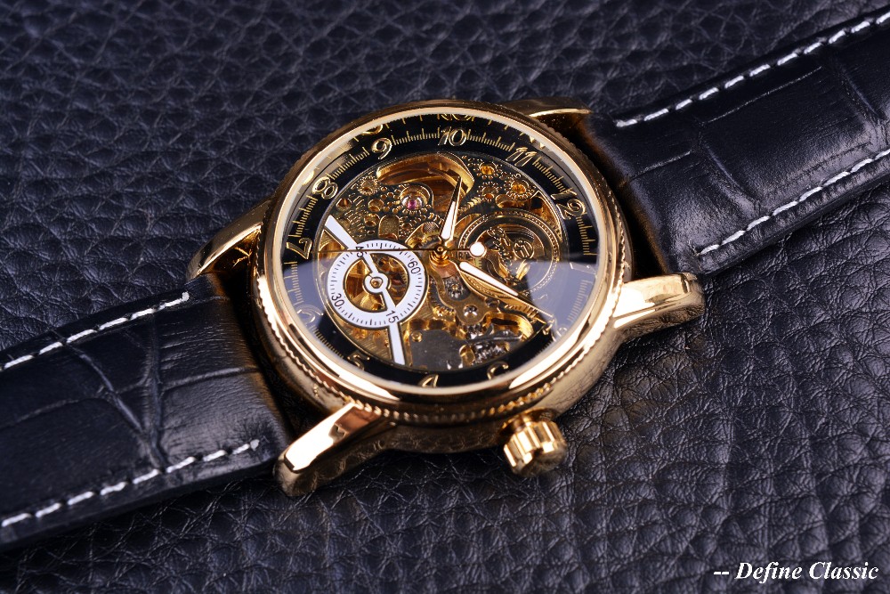 Forsining Hollow Engraving Skeleton Automatic Mechanical Watch 1020753676 1
