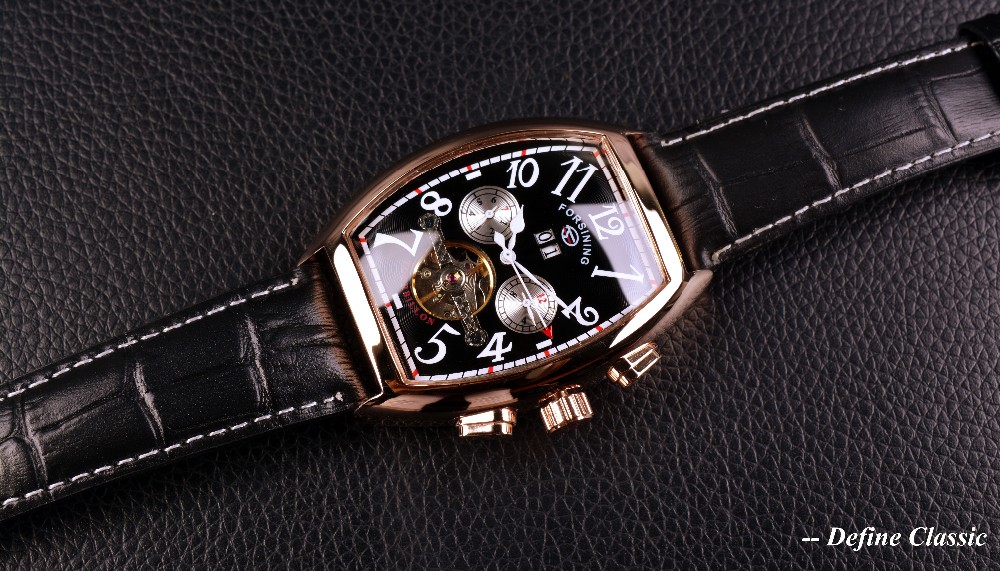Forsining Rose Gold Case Automatic Watch 1137212137 1