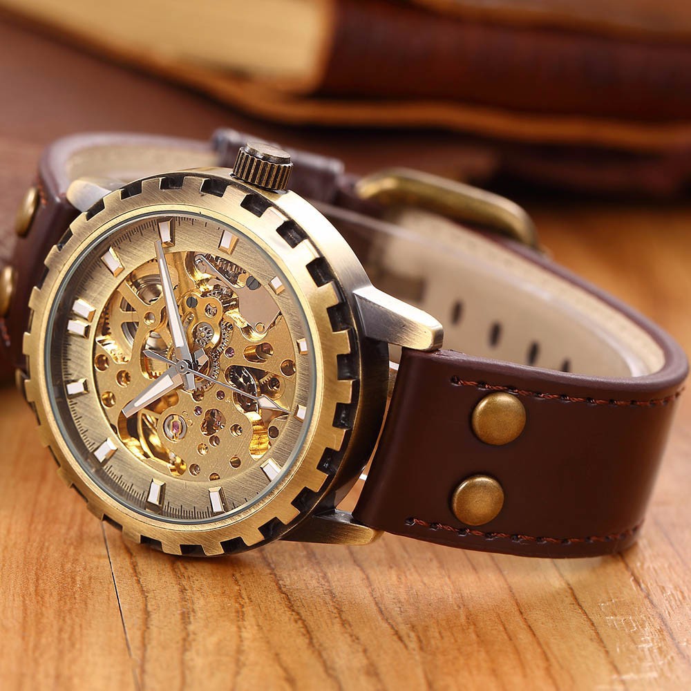 Skeleton Mechanical Self Wind Vintage Luxury Watch 1458790063 1