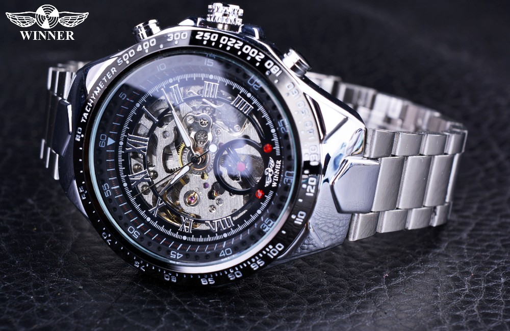 Winner Golden Bezel Automatic Watch 1625670904 1