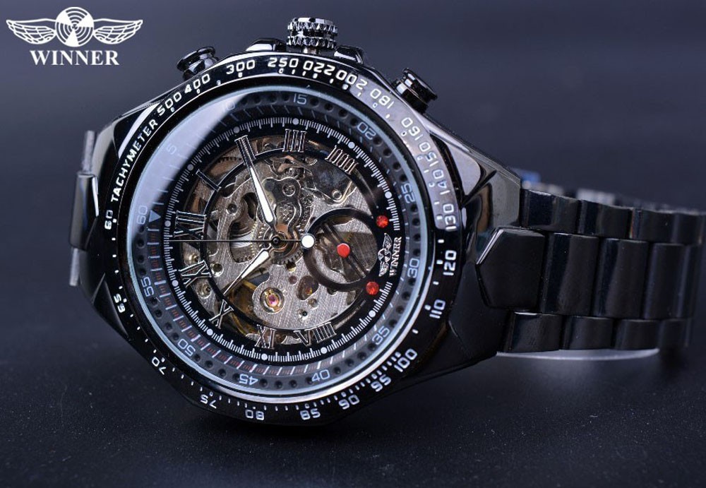 Winner Golden Bezel Automatic Watch 1721601049 1