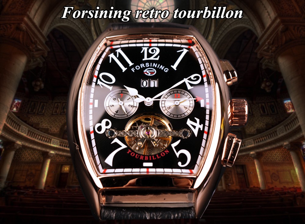 Forsining Rose Gold Case Automatic Watch 420603148 1