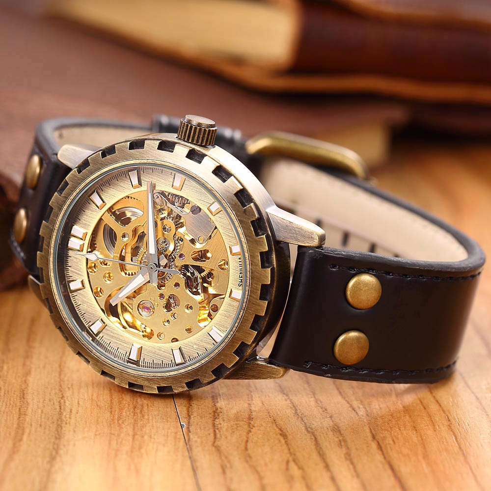 Skeleton Mechanical Self Wind Vintage Luxury Watch 458227067 1