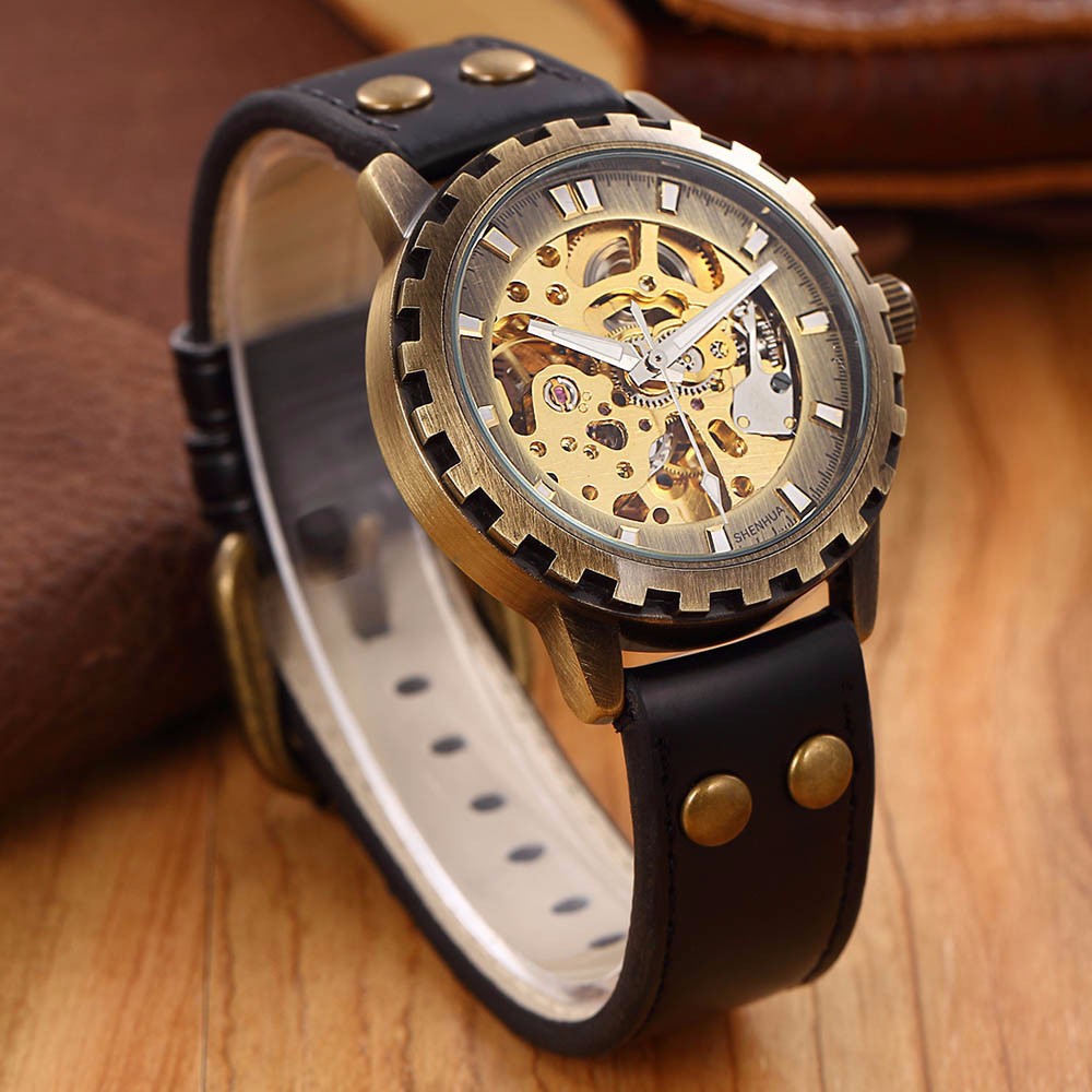 Skeleton Mechanical Self Wind Vintage Luxury Watch 53425136 1