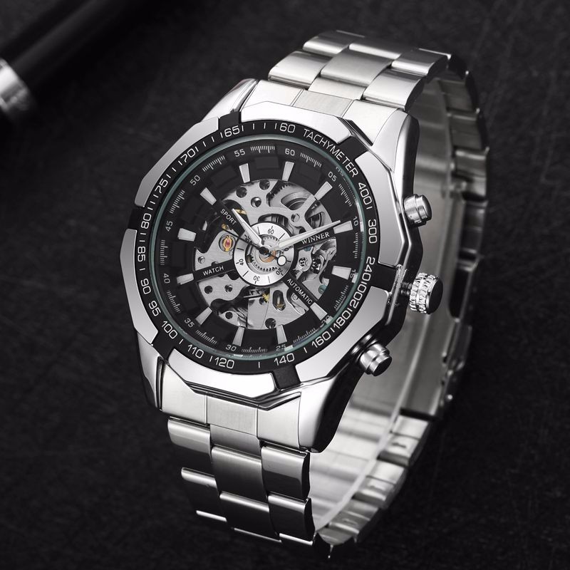 Winner Full Stainless Steel Auto Mechanical Watch For Men 768588318 1