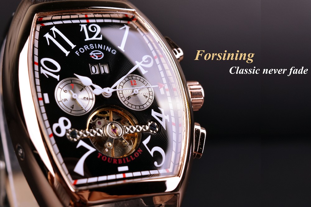 Forsining Rose Gold Case Automatic Watch 945588633 1