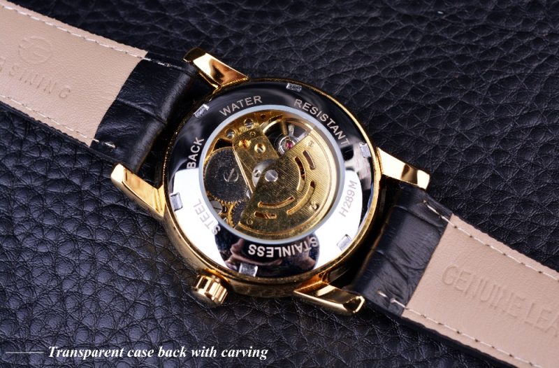 Forsining Hollow Engraving Skeleton Automatic Mechanical Watch