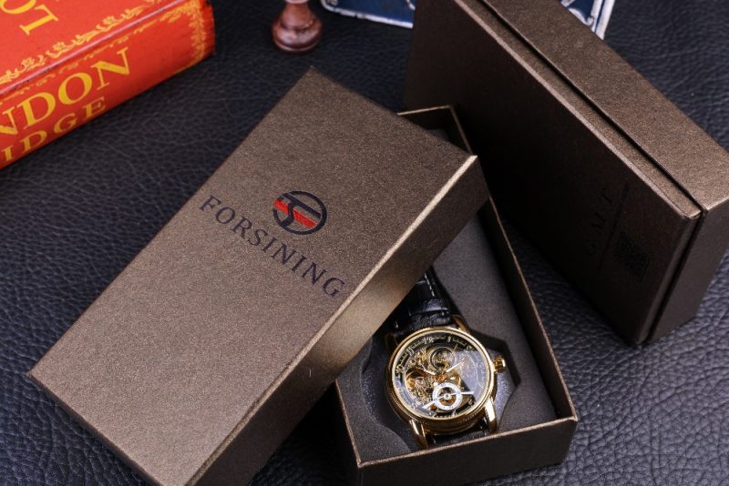 Forsining Hollow Engraving Skeleton Automatic Mechanical Watch